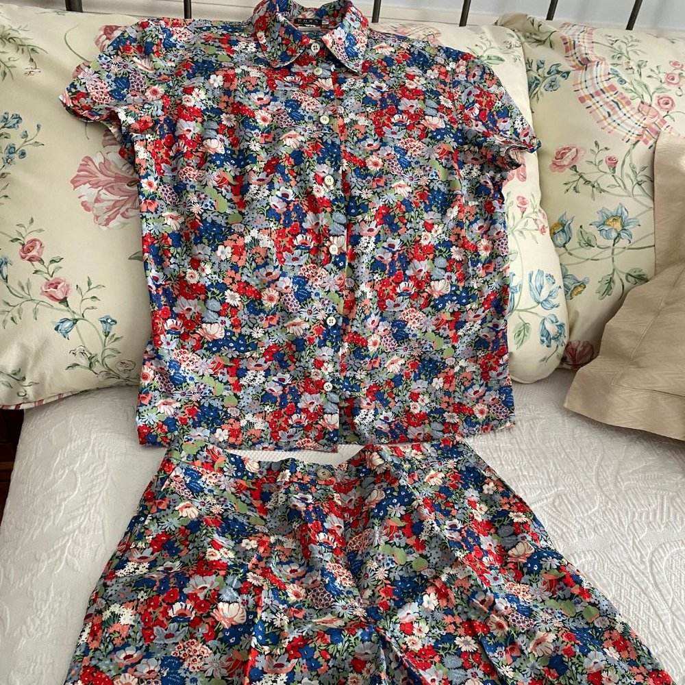 Michael Kors blouse and shorts